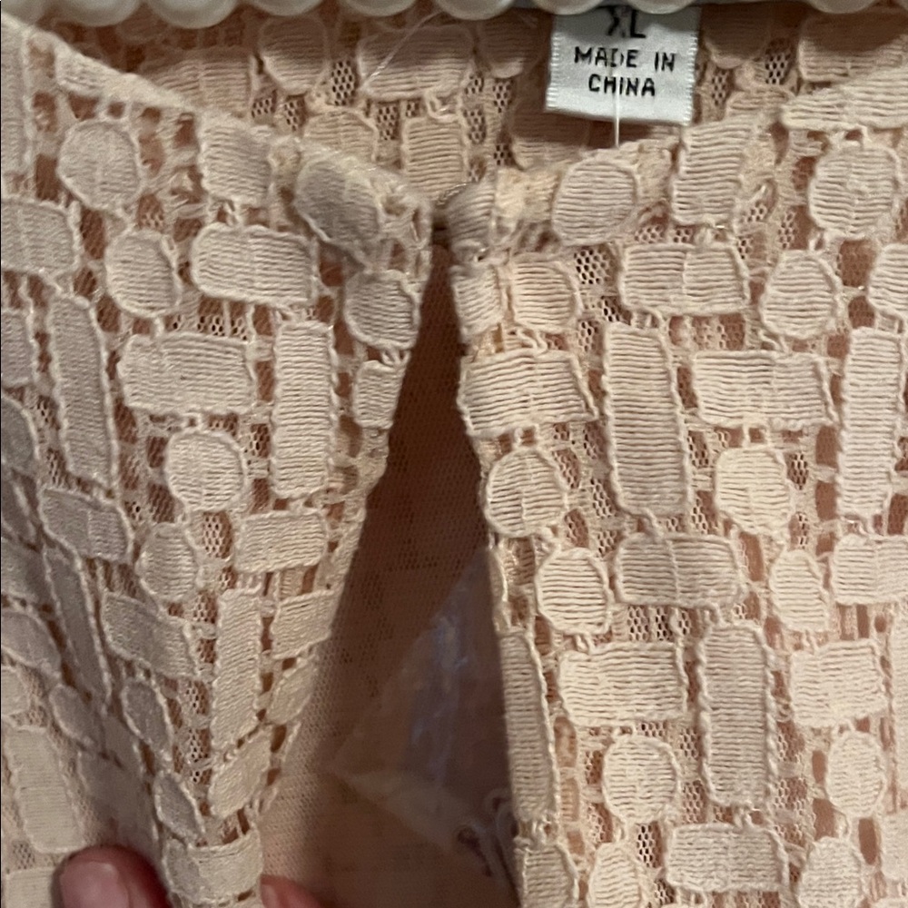 Joan Rivers Blush Textured Top with Ruffle Cuffs - Picture 7 of 11
